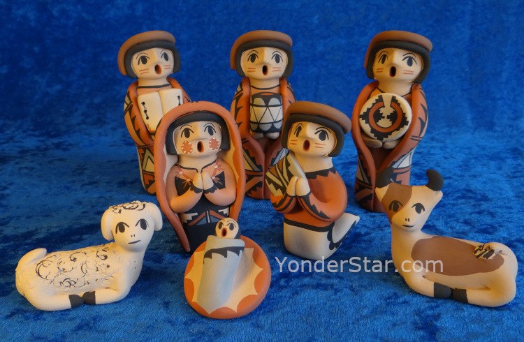 American Indian Nativity Set Jemez Pueblo