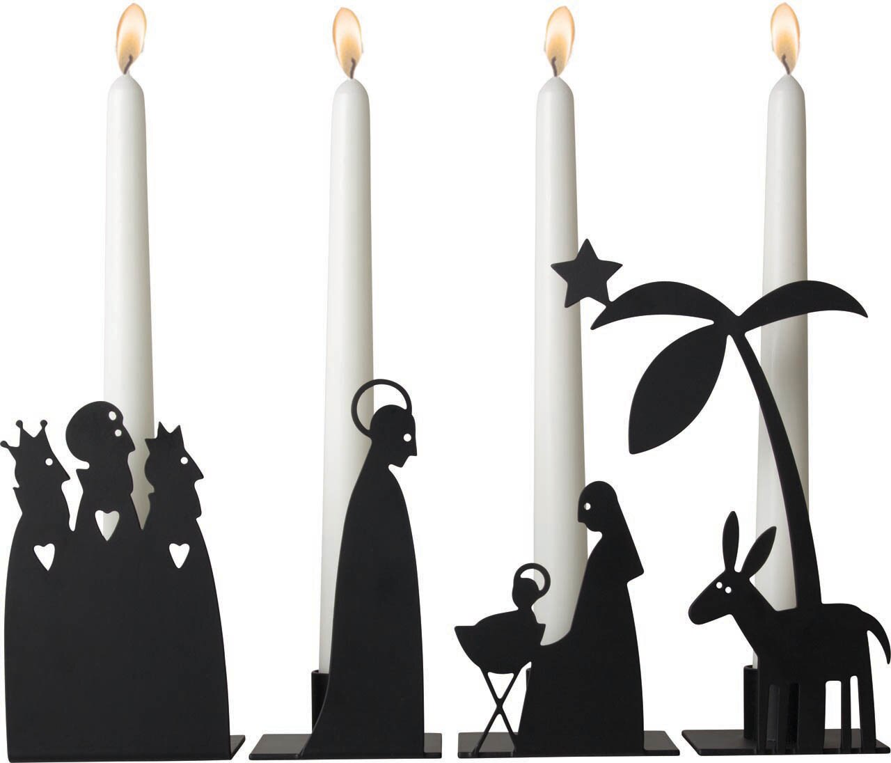 Swedish Nativity Scene with Candles