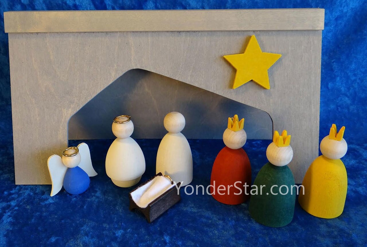 Swedish Nativity Set Wooden