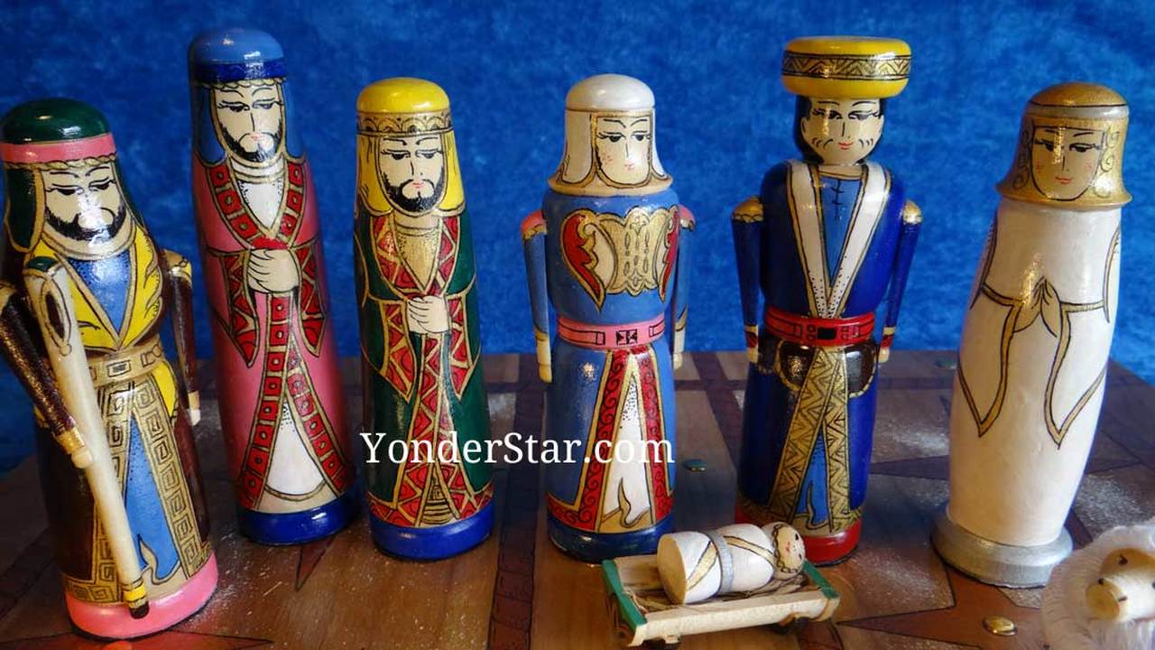 Wooden Nativity Scene from Kyrgyzstan